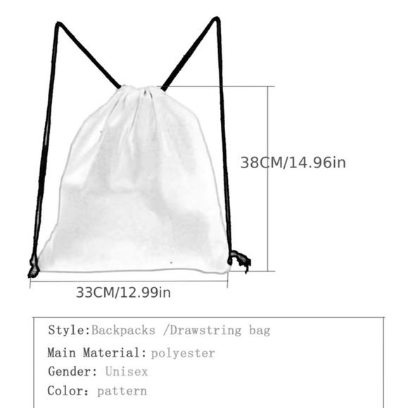 Floral Skull Drawstring Backpack - Picture 3 of 3